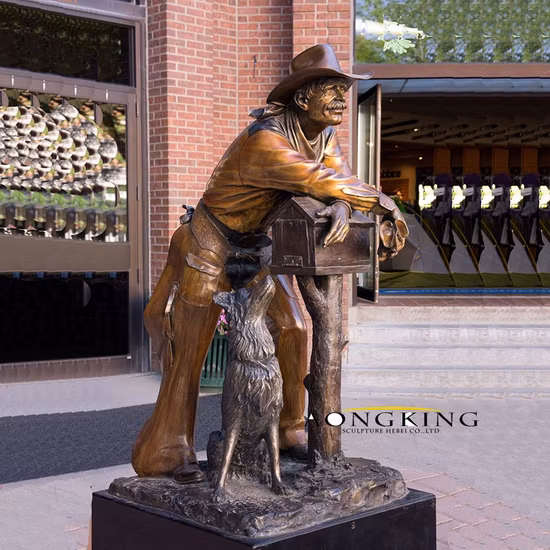 Street Figure Bronze Life Size Cowboy Sculpture