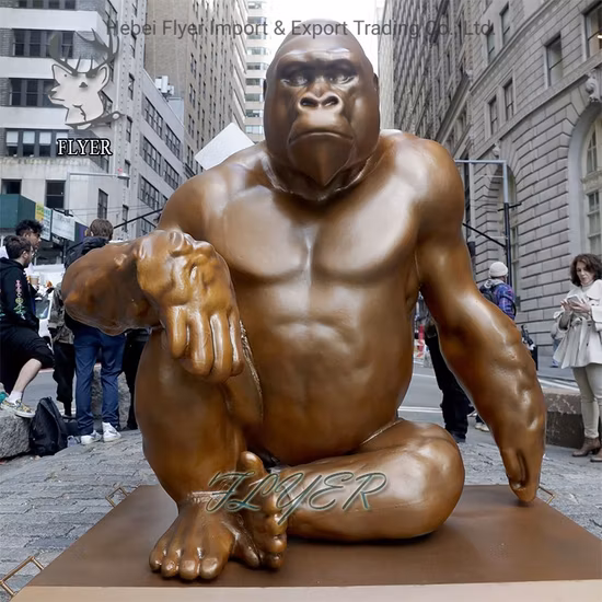 대형 야외 청동 고릴라 동상, 맞춤형 조달로 분실된 왁스 청동 동상